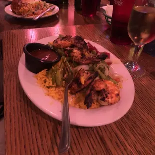 Blackened Shrimp over rice