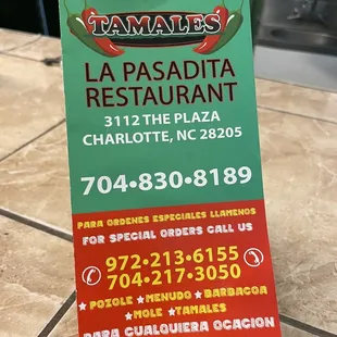 Phone number, address