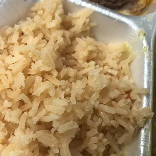 Bland rice, no flavor at all.