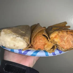 Cheese, chicken, pork