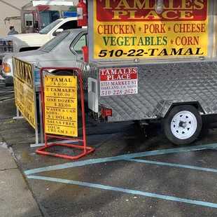 Food Stand featuring phone number and menu