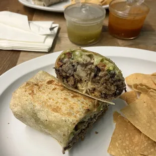 Angus carne asada burrito