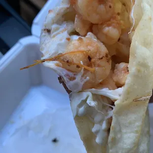 Shrimp burrito