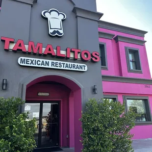 the front of the restaurant