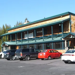 Main Lodge with shared bathroom units and common room areas