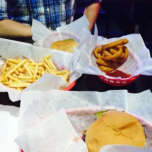 Thumbs up on burgers and fries!!