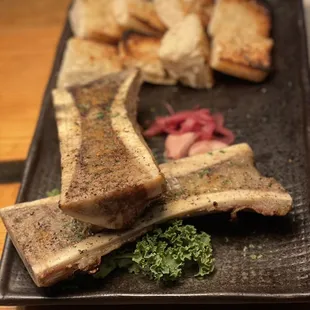 The bone marrow appetizer. It was delicious and I will gladly order it again.