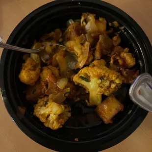 The well prepared but utterly bland Aloo Gobi Manchurian