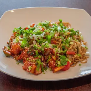 a plate of food on a table