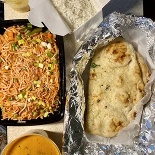 a variety of food items