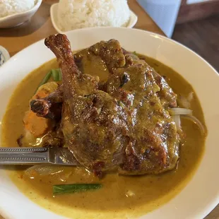 Yellow curry duck. Delicious. I want that again. Spice Level 8