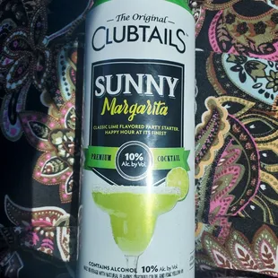 a can of sunny margarita