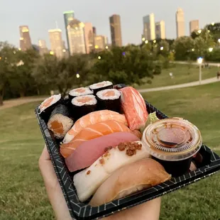 Sushi Platter at the park!