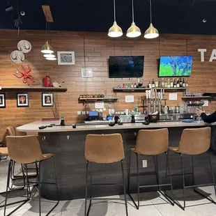 a view of the bar area