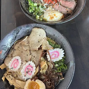 Shoyu Ramen Black Garlic Tonkotsu Ramen