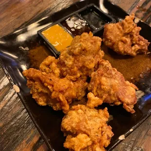 Crispy chicken was perfectly done! Cozy place