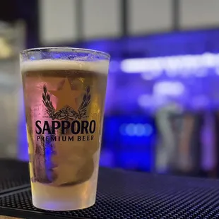 Sapporo draft beer