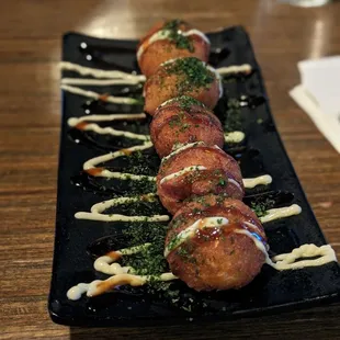 Takoyaki (fried octopus dumplings)...delish