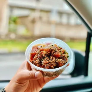 Ahi with creamy crab sauce (1/2 pound)