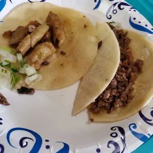 two tacos on a plate