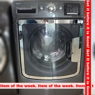 ONE WEEK ONLY! Get free delivery and installation on the purchase of this Used Maytag Maxima Front Load Washer. Call us! 11/08 - 11/15/2019