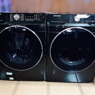 Samsung Black Front Load Washer &amp; Dryer Set