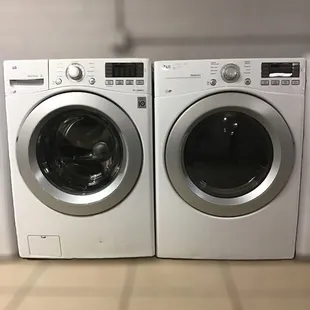 NEW LG Front Load Washer and Dryer Set. (Open Box, Scratch and Dent)