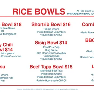 Rice bowls