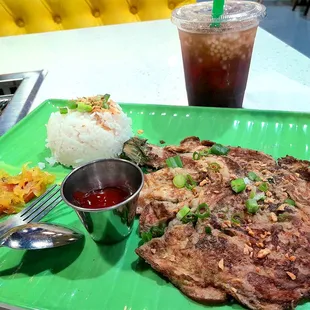 Tortang talong and gulaman-sago