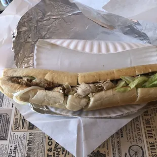 This is half a cheesesteak!