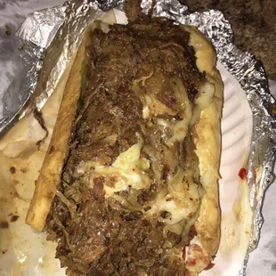 1/4 of a large sub with double meat