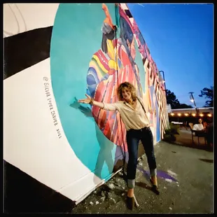 Mural artist Silvia Lopez Chavez...this is me, not Siliva!