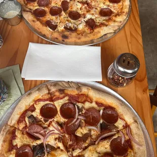 Vegan/Dairy-Free Cheese Pizza, Pepperoni Pizza