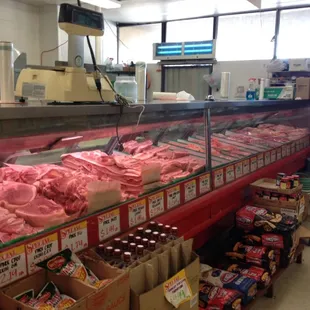 Meat dept in the back