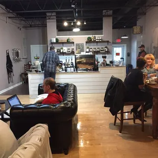  people sitting at tables