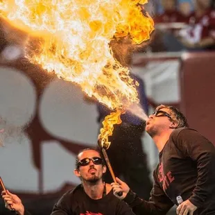 An impressive fireball during a 49ers game.
