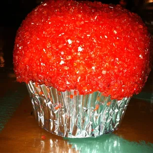 Small buddle of red velvet goodness, I always take off about half of the frosting!! Still pretty good!