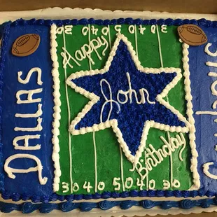 This is my husbands birthday cake. She did from a picture!