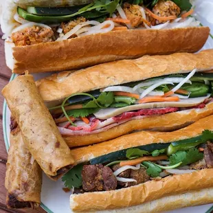 Dac Biet (Combo), Grilled Pork, and Meatball Banh Mi&apos;s - IG: @nelson_eats