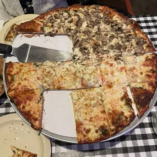 Garlic, spinach w\ half mushroom,