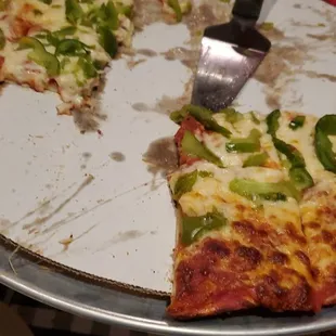 Our pizza that we obviously weren't enjoying
