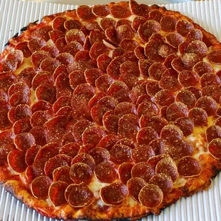 a pepperoni pizza