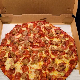 Pepperoni and sausage