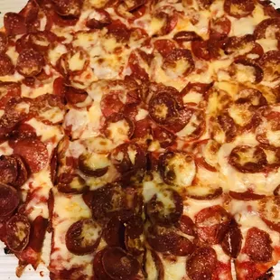 Pep, extra cheese- delicious