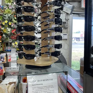 sunglasses on display