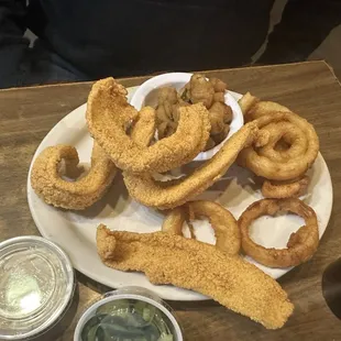 Catfish w/onion rings