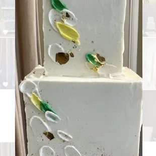 The original cake delivered. Nothing like example of what client wanted or purchased. Terrible workmanship
