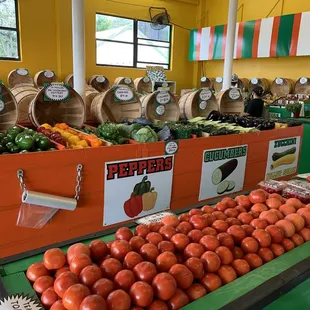 a variety of fruits and vegetables