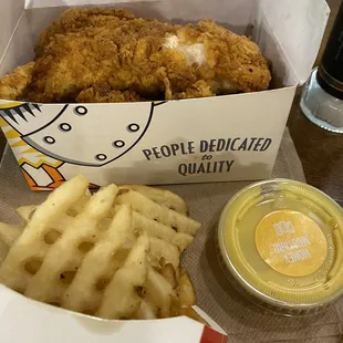 fried chicken and french fries