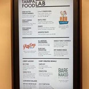 Menus for all 3 restaurants at this location